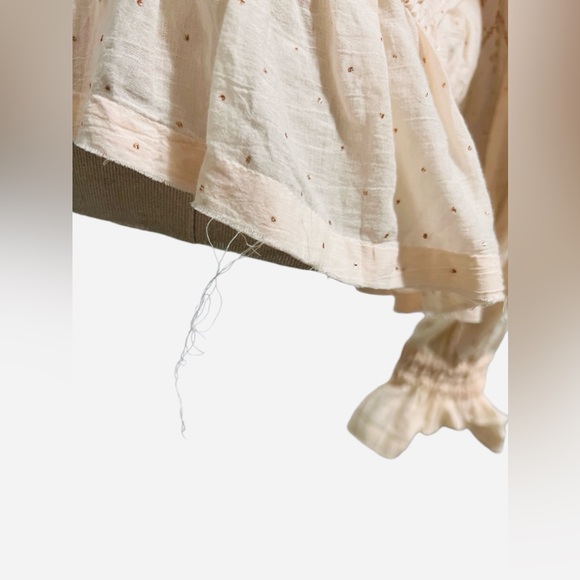 Free People Counting Star Shimmer Peasant Blouse Size Small - Picture 15 of 16